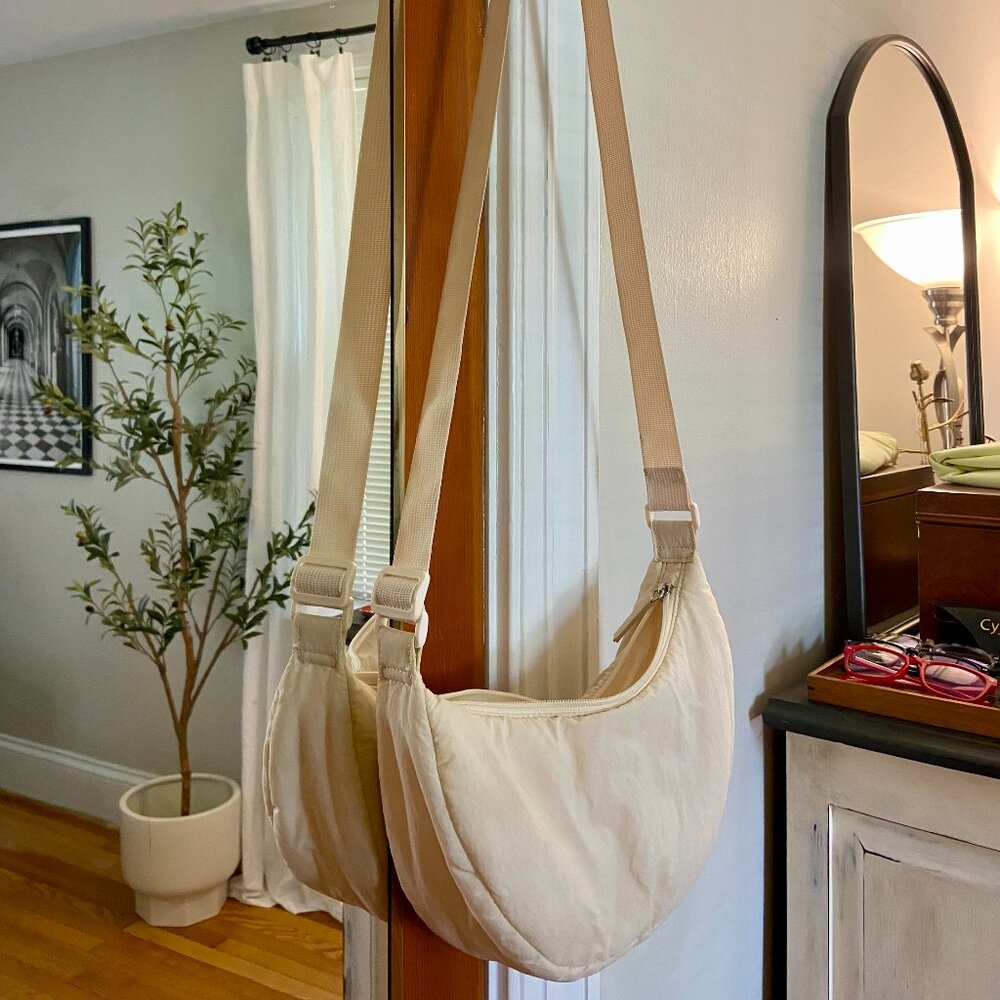 Target Off-White Puffy Purse Cross-Body Bag Adjustable Strap